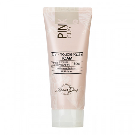 Пенка с розовой глиной Grace Day Pink Clay Anti-Trouble Facial Foam