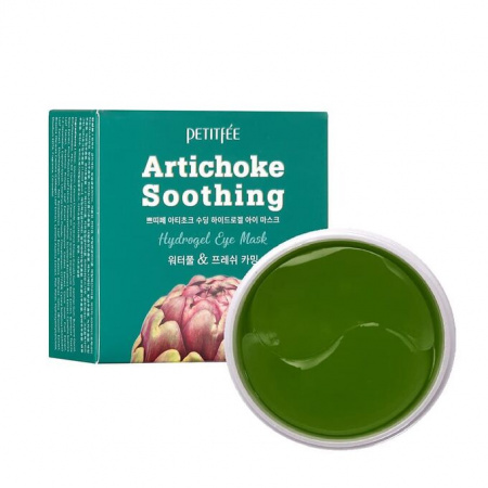 Противоотёчные гидрогелевые патчи с артишоком Petitfee Artichoke Soothing Hydrogel Eye Mask