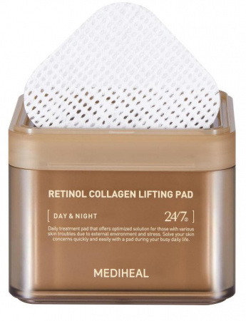 Разглаживающие тонер-пэды с ретинолом и коллагеном Mediheal Retinol Collagen Lifting Pad
