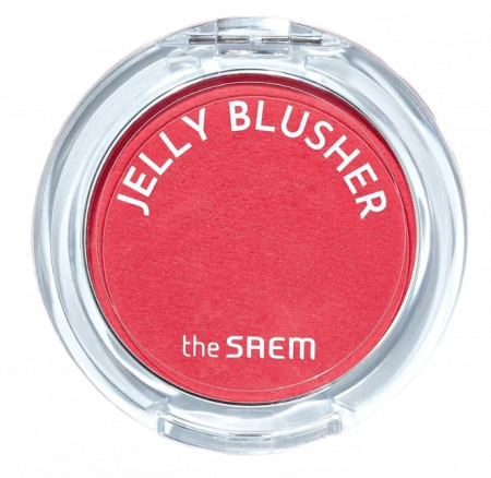 Мягкие румяна с сияющим финишем в ярком розовом оттенке The Saem Jelly Blusher PK02 Scarlet Pink     
