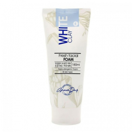 Пенка для умывания с белой глиной, 180мл, Grace Day White Clay Fresh Facial Foam