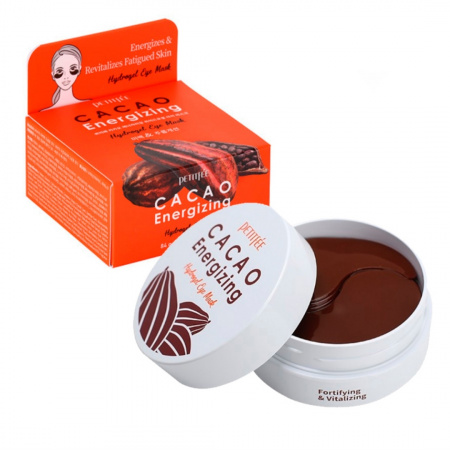Тонизирующие гидрогелевые патчи с какао Petitfee Cacao Energizing Hydrogel Eye Patch