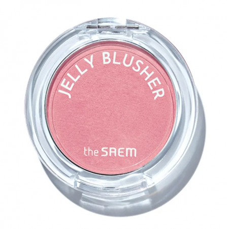 Мягкие румяна с сияющим финишем в нежном розовом оттенке The Saem Jelly Blusher PK01 Sweet Petal